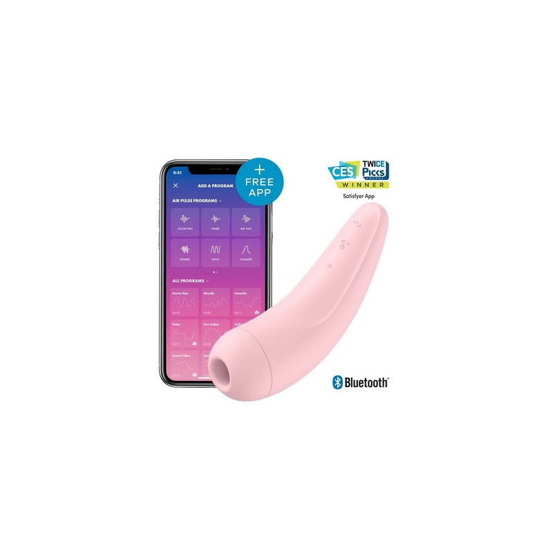 Stimulateur rose connecté USB 11 programmes Curvy 2+ Satisfyer