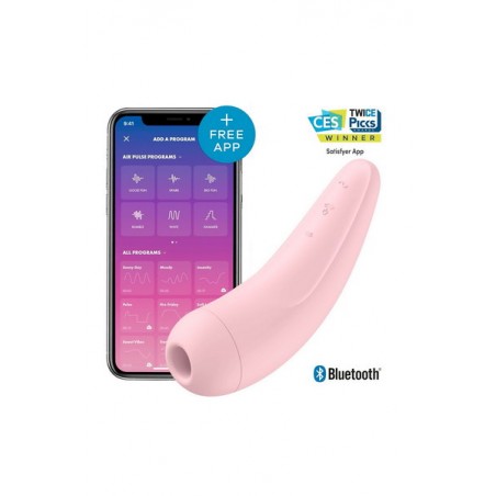 Stimulateur rose connecté USB 11 programmes Curvy 2+ Satisfyer