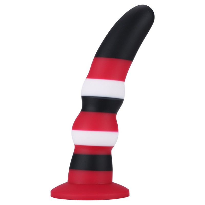 Gode ventouse en silicone multicouleur 19 cm