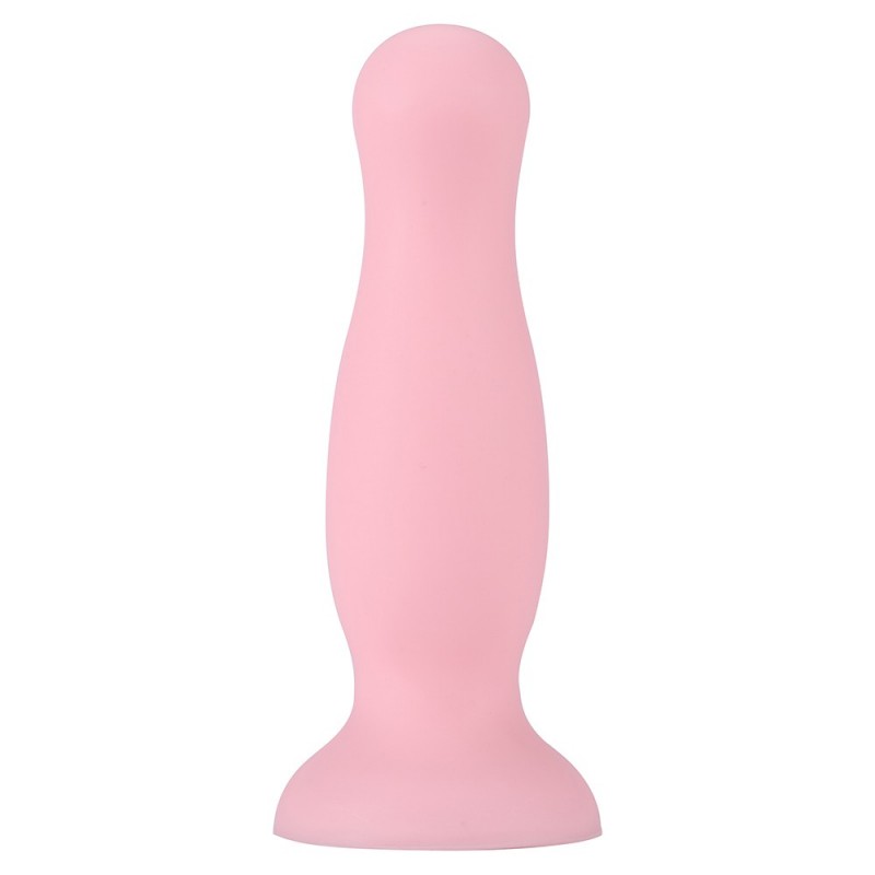 Plug anal ventouse en silicone, rose,12,5 cm de long