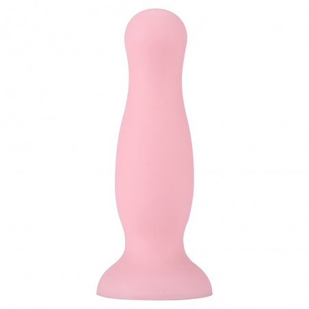 Plug anal ventouse en silicone, rose,12,5 cm de long