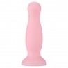 Plug anal ventouse en silicone, rose,12,5 cm de long