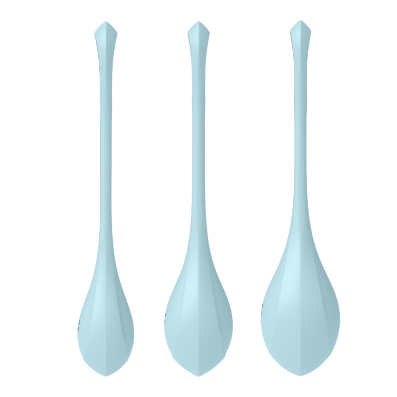 Set de 3 boules de geisha Yoni Power 2 Bleu