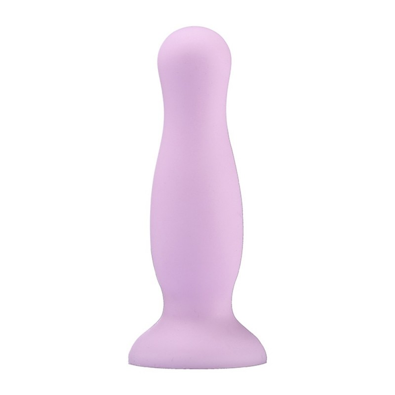Plug anal ventouse en silicone, violet, 10,5 cm de long