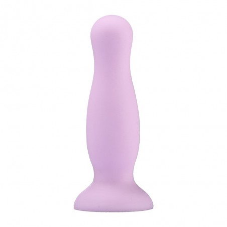 Plug anal ventouse en silicone, violet, 10,5 cm de long
